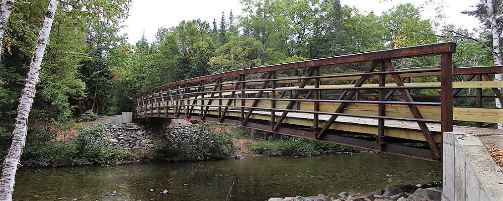 Municipal Infrastructure photo of a wooden bridge over a stream