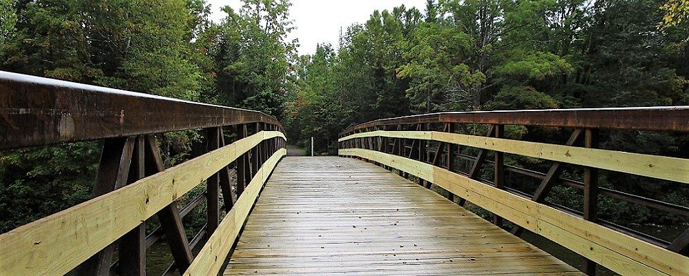 photo of a wooden bridge