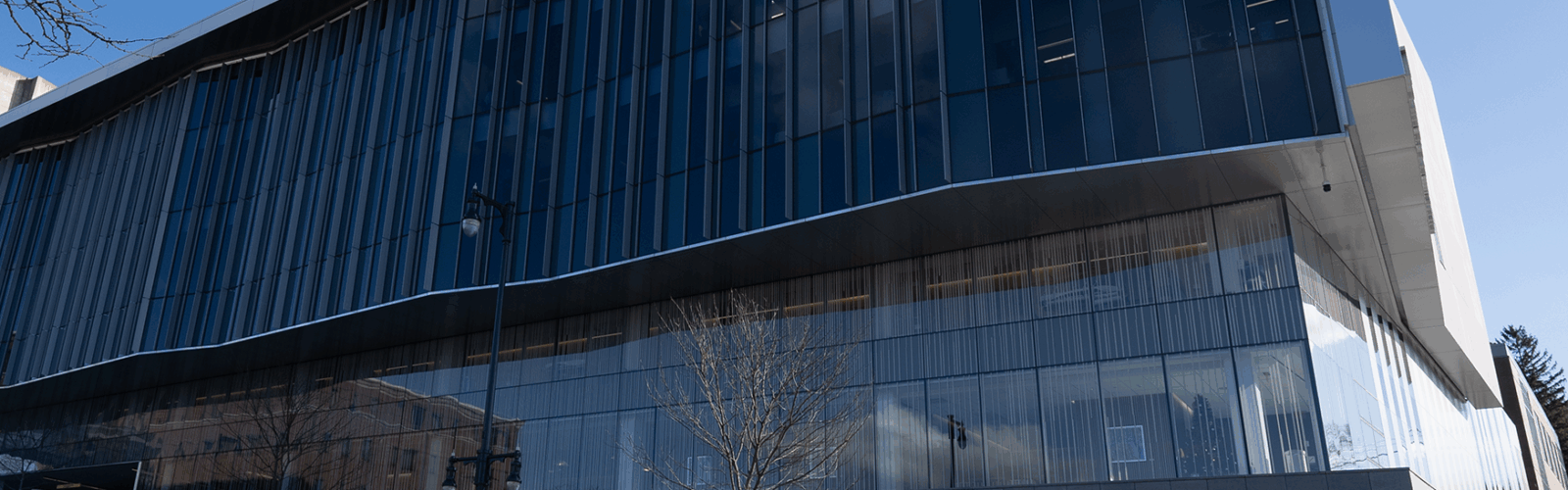 This image shows an exterior angle of the Malone Medical Tower at Maine Medical Center in Portland, Maine.