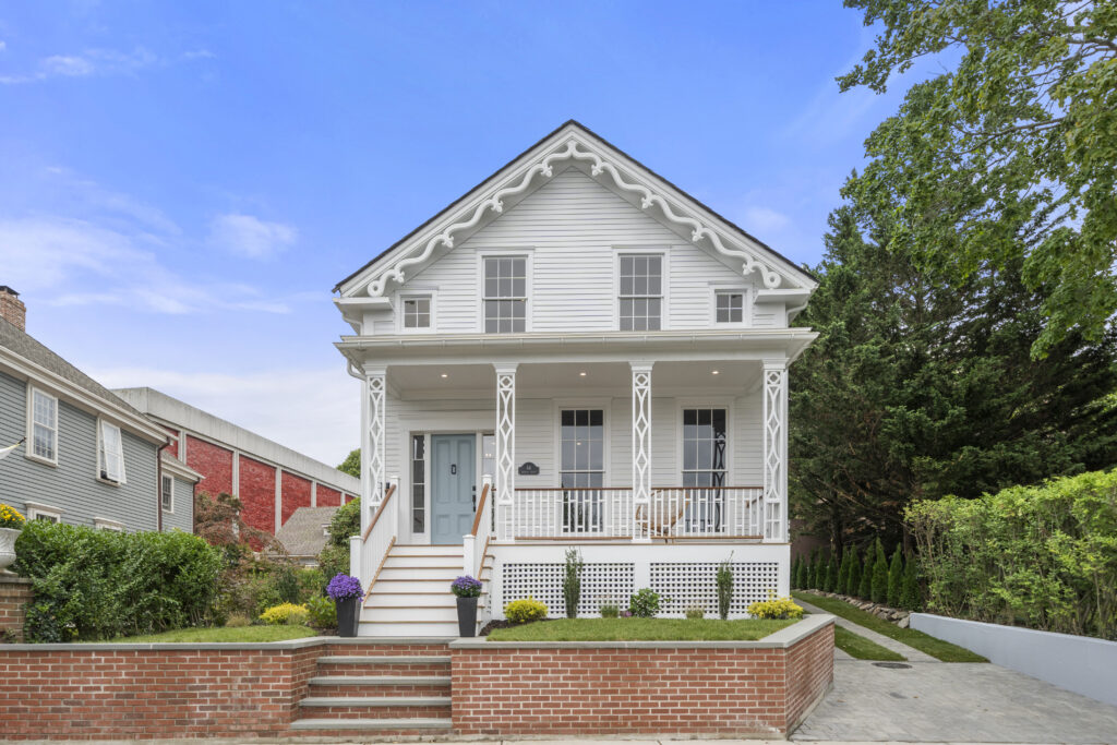 This is an image of a historic home renovation in Newport, Rhode Island