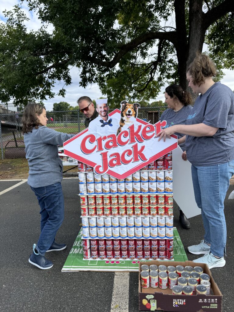 Images of Haley Ward employee-owners and their entry to the United Way "Canstruction" event.