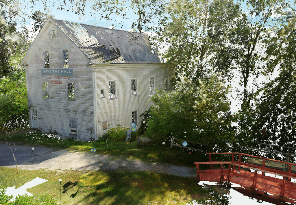 laser scanning image of Wayne Masonic Hall