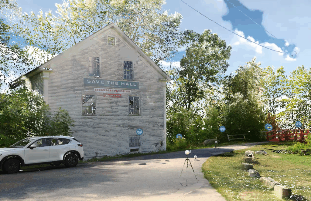 laser scanning image of Wayne Masonic Hall