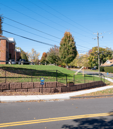sidewalk and road realignment in Connecticut